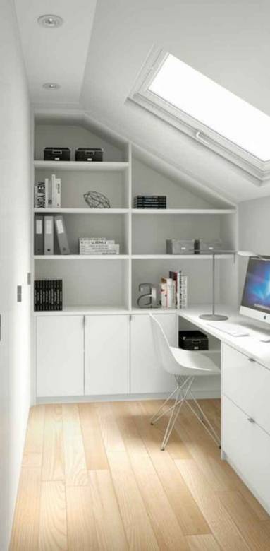 aménagement bureau sous les combles