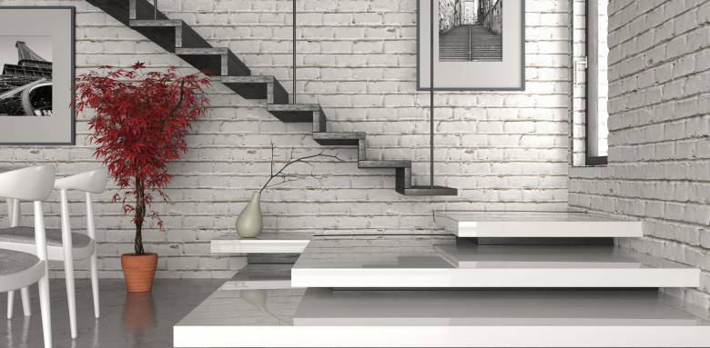 L’escalier suspendu et son aménagement : une œuvre contemporaine tout en légèreté