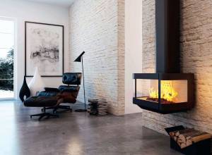 cheminée suspendue murale