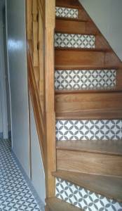 Des contre larches habillées en carreau de ciment 17