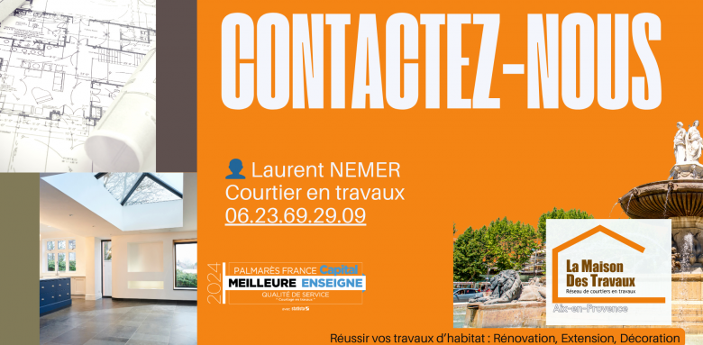 Contactez Laurent Nemer à Aix-en-Provence pour votre extension. Devis gratuit sous 24h, artisans locaux et conseils personnalisés.