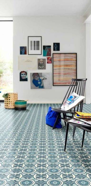 Sol en vinyle style parquet 