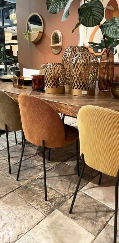 Ensemble de chaises coloris automnal
