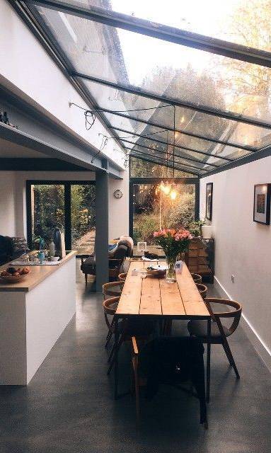 Verrière de toit sur une salle à manger - Hyères 83