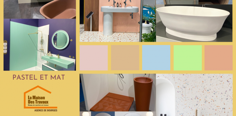 pastel et mat salle de bains 
