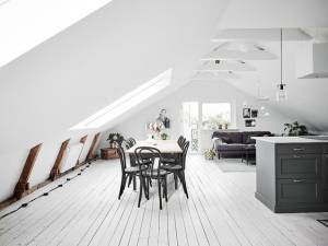 Parquet flottant blanc 