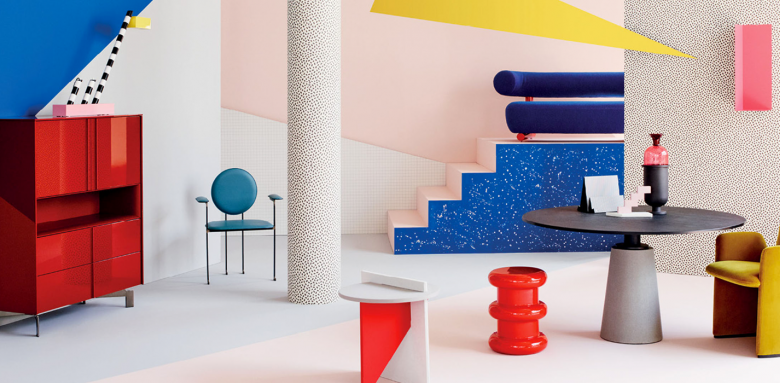Le style Néo Memphis, venu tout droit des années 80 ...pop et coloré !