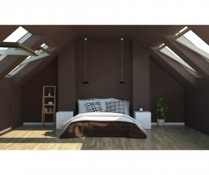 Chambre parentale combles Cenon