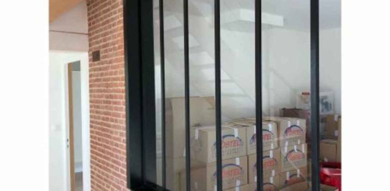 Verriere et ouverture mur La Maison des Travaux Rouen 2