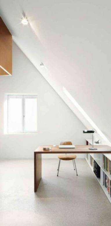 aménagement bureau sous les combles