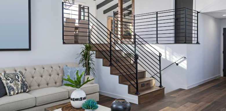 Escalier avec contremarches