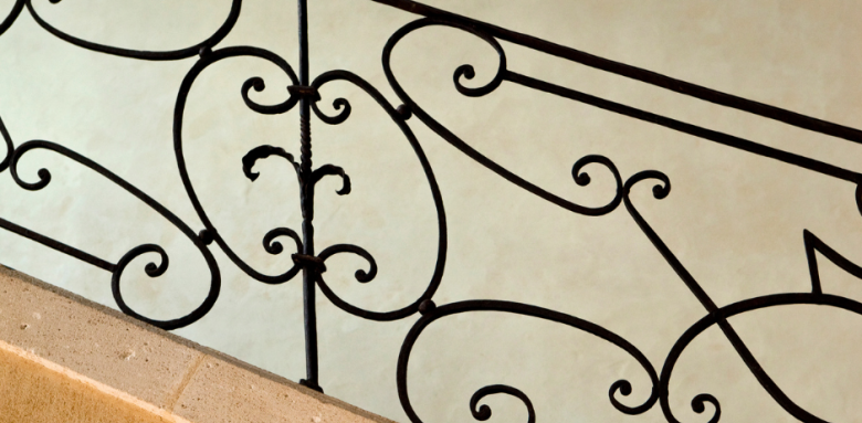 Rampe d'escalier en fer