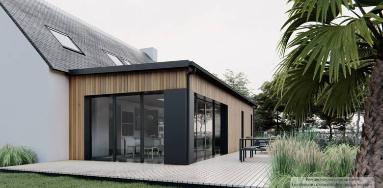 Idée d'extension en bois 