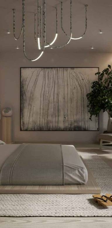 chambre style wabi-sabi