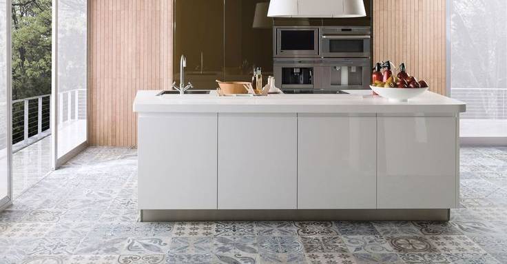 Carrelage cuisine en grès cérame décor mosaïque