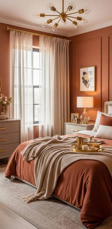 Chambre terracotta