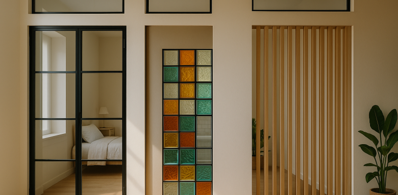Chambre avec plusieurs seconds jours dans mur porteur