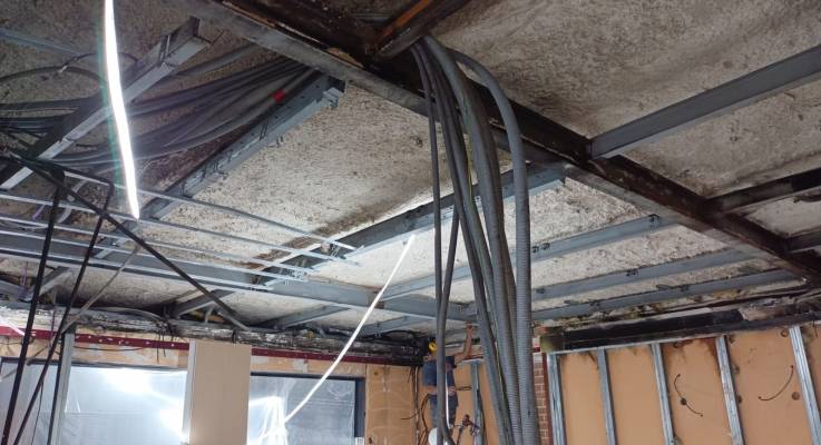 préparation des faux plafonds