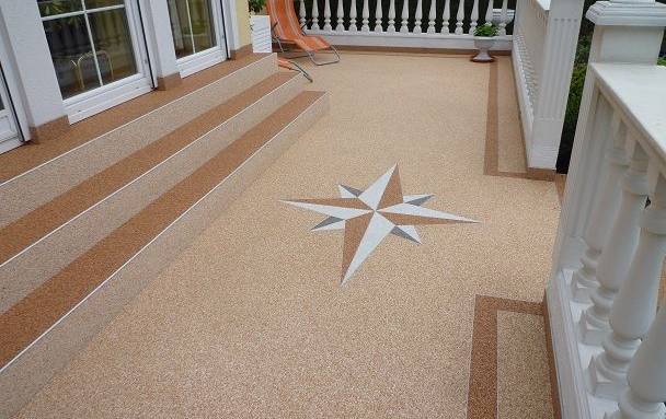 Motif sur la terrasse