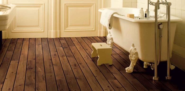 revêtement de sol salle de bain parquet stratifié