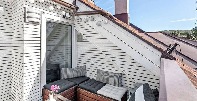 Terrasse tropézienne prolongement combles