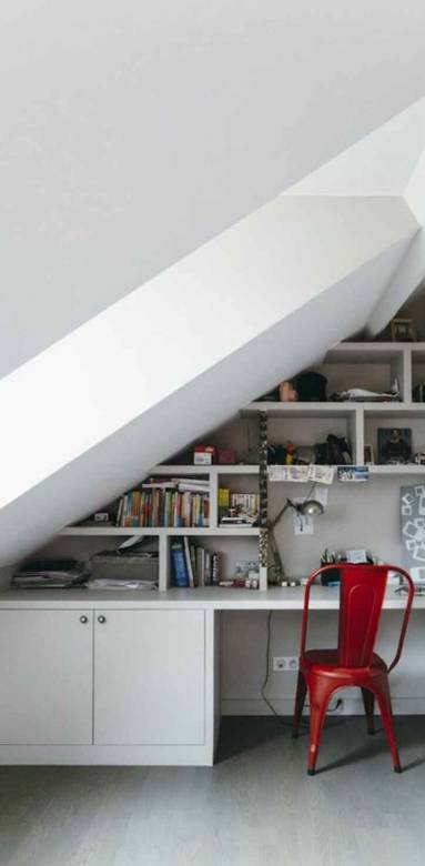 aménagement bureau sous les combles
