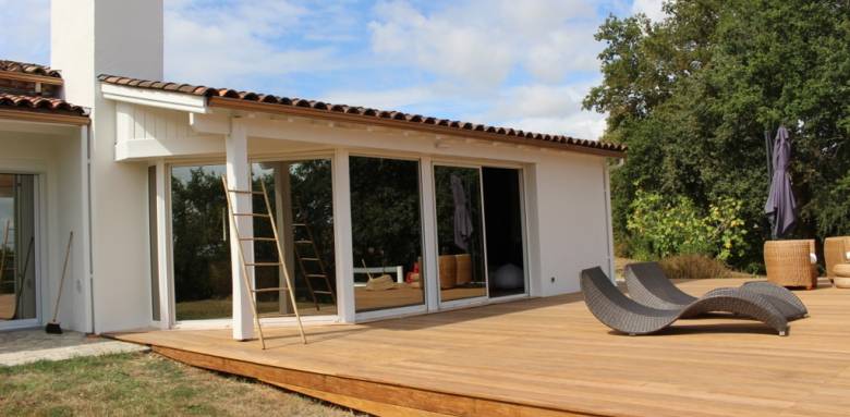 terrasse plain-pied bois exotique