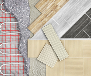 Chauffage au sol dans la salle de bain