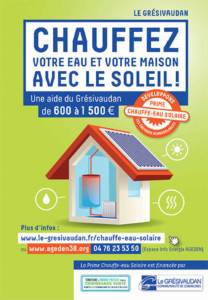 Prime chauffe-eau solaire avec Le Grésivaudan