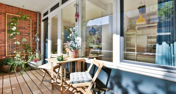 Véranda de l'extérieur