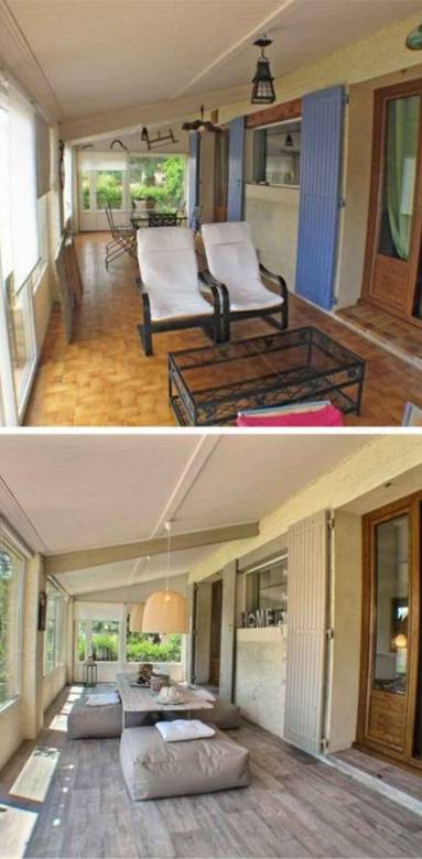 Rénover une résidence secondaire, véranda avant / après - Nantes 44