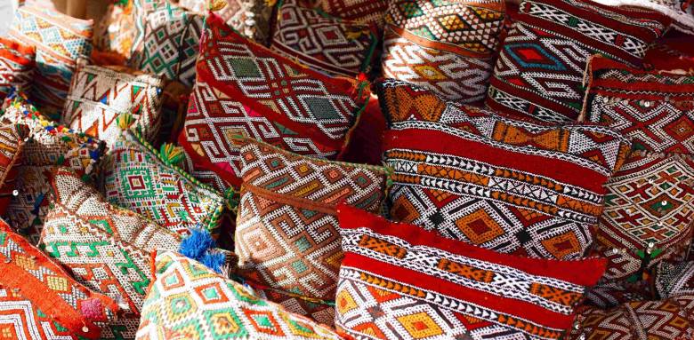 Coussins avec motifs wax