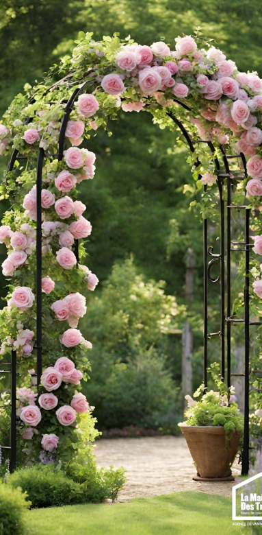 Arche de jardin fleurie