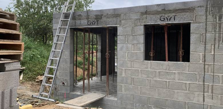 Construction en blocs béton