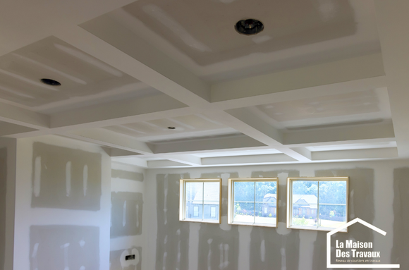 Murs et plafond rénovés avec une isolation thermique