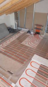 installation d'un chauffage au sol