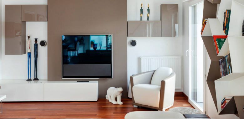 Pièce de vie asymétrique