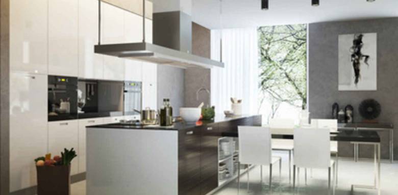 Cuisine ouverte avec ilot central 