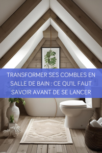 Salle de bain sous combles avec fenêtre de toit