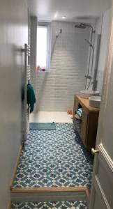 Salle de bain Bleue
