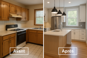 Rénovation de cuisine avant/après