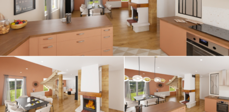 Rénovation plan 3D projection 3D