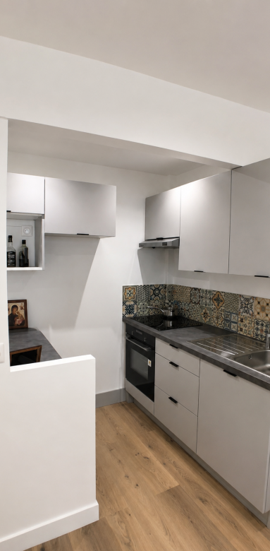 Cuisine rénovée avant la mise en vente de l'appartement