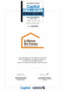 La Maison Des Travaux élue meilleure enseigne 2022 pour sa qualité de service !