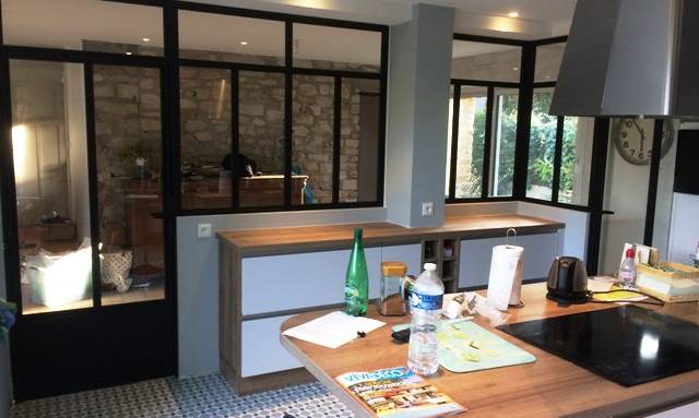 installation verrière dans une cuisine