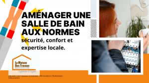 Rénovez votre salle de bain à Agen avec Sandrine FERIN : sécurité, confort et conformité aux normes électriques.