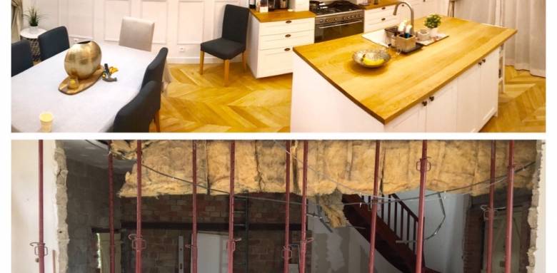 Avant Après pour la création de cette cuisine