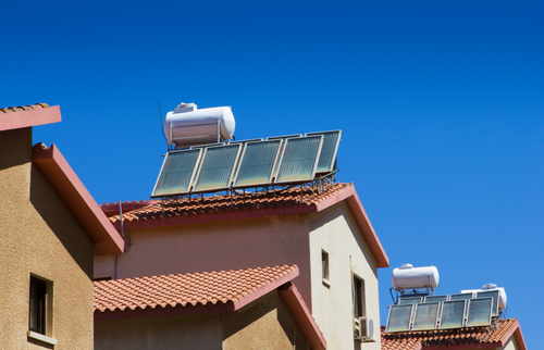 Panneau solaire incliné