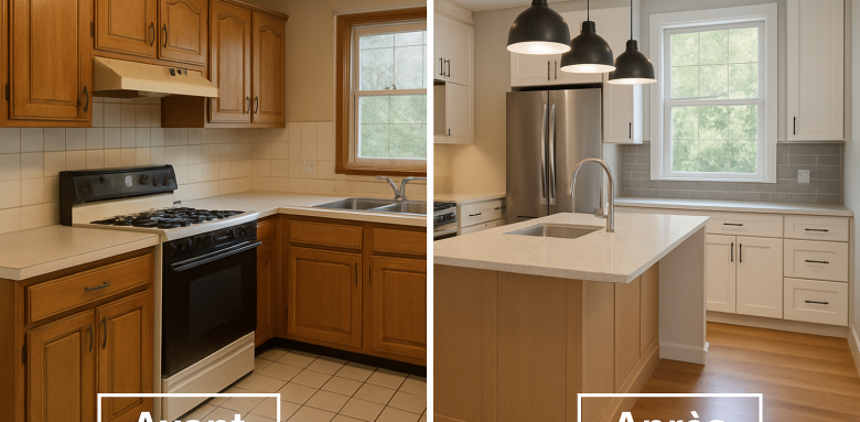 Rénovation de cuisine avant/après