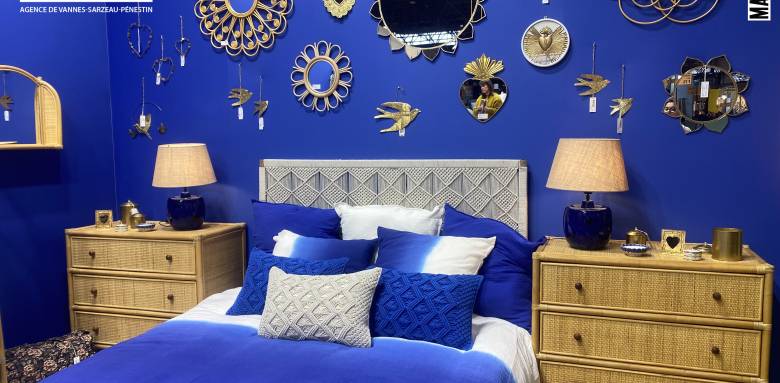Ambiance chambre bleu Maison & Objet 2023